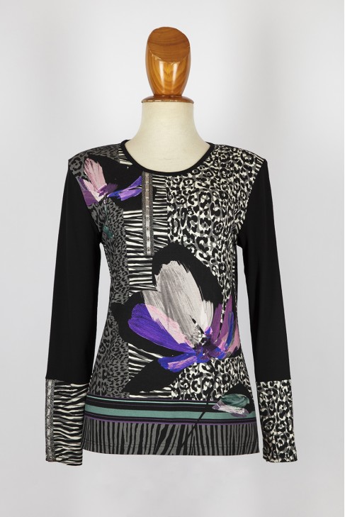 top punto cv estamp -coord. liso -con adorno top punto cv estamp -coord. liso -con adorno