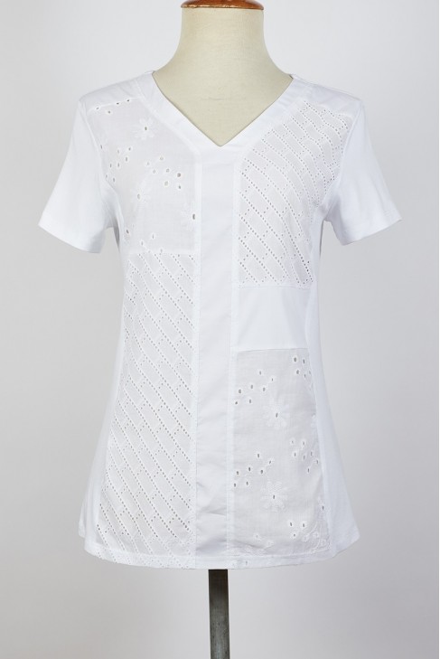Top coordinado bordado liso punto Top coordinado bordado liso punto