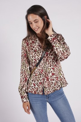 Blusa volantes estampada