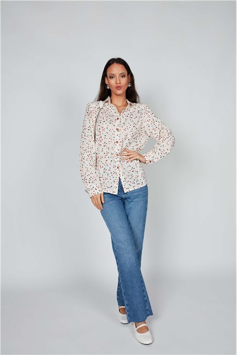 Blusa camisera estampada