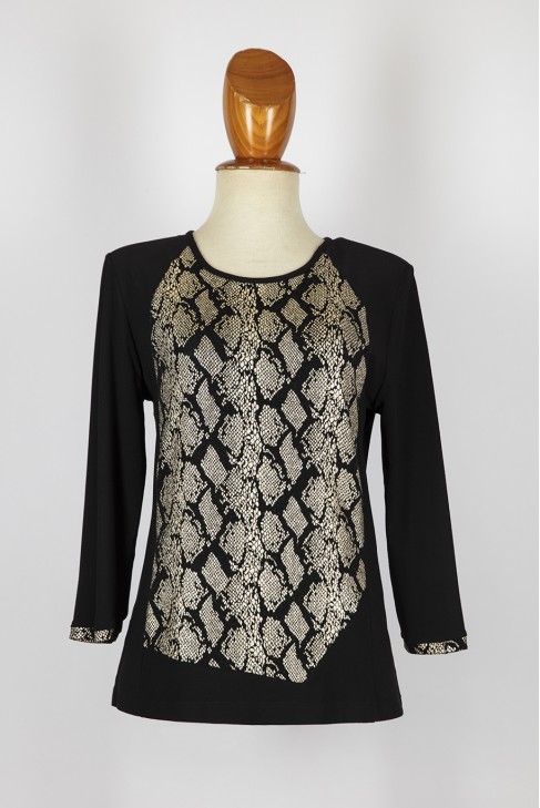 top liso -coord. estampado serpiente -fiesta top liso -coord. estampado serpiente -fiesta