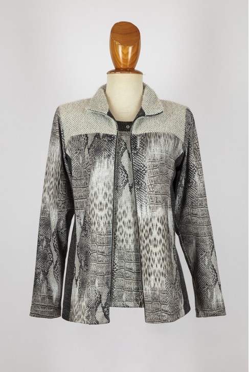 chaqueta punto -coord. canale/punto liso chaqueta punto -coord. canale/punto liso