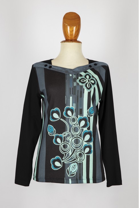 top punto estamp. azules -coord. antelina top punto estamp. azules -coord. antelina