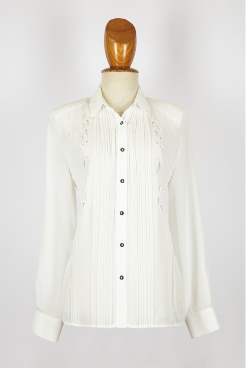 blusa plisada/bordada blusa plisada/bordada