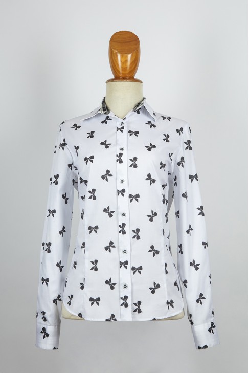 Camisera estamp. lazos coordinado cuadros Camisera estamp. lazos coordinado cuadros