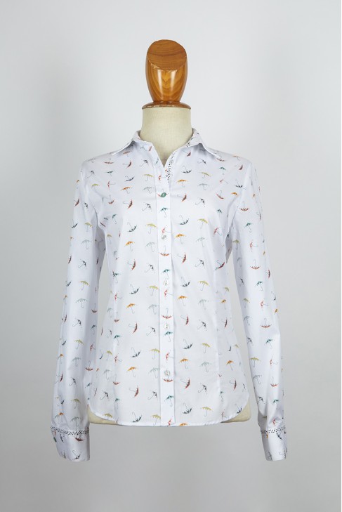 Camisera estamp. paraguas cinta interior cuello y tapeta Camisera estamp. paraguas cinta interior cuello y tapeta